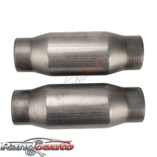 2x Universal 3 Catalytic Cat Converter High Flow T409 Stainless Steel 410300