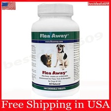 Flea Away 100 Chewable Tablets Flea, Tick Mosquito Repellent for Dogs Cats
