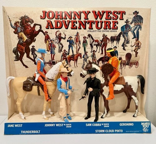 VINTAGE MARX JOHNNY WEST ADVENTURE STORE DISPLAY EXTREMELY RARE FIND!!