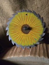 Hand-painted Vintage 8 in Circular Saw Blade