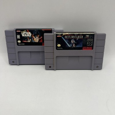Super Nintendo Super Star Wars + Super Return of the Jedi Tested Working