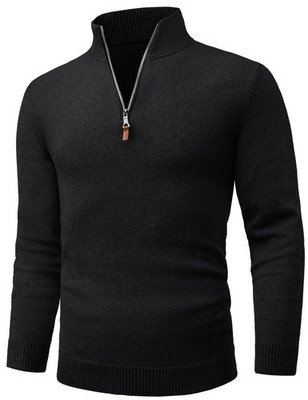 A Mens Quarter Zip Jumper | Autumn Winter Knitted Pullover Warm