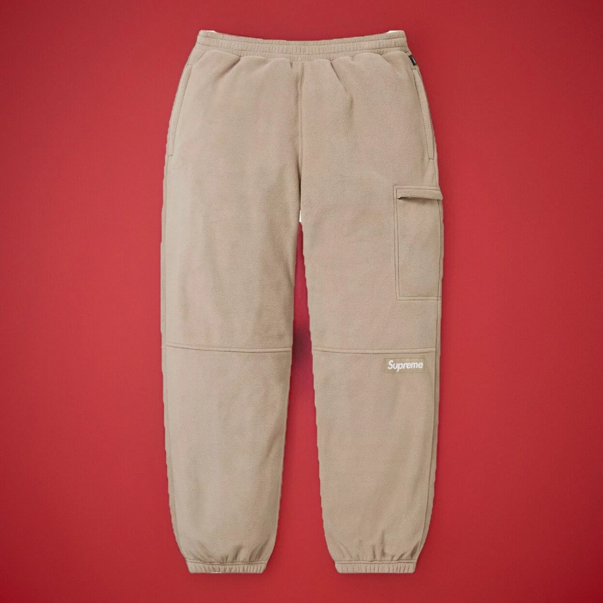 Pantalon polaire SUPREME NY Polartec • Taille Medium M • Neuf • FW24P5 Taupe