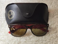 Ray-Ban RB2132 New Wayfarer 55-18 Black Red Color Mix Green Lenses