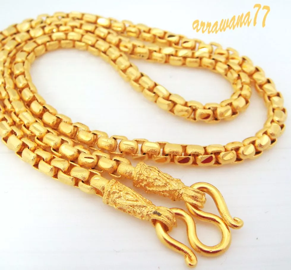 Buy Thailand Gold Jewelry,tiny Rope Chain Women,baht Chain 22K 24K Yellow  Gold Plated Necklace,amulet Buddha Necklace,mens Jewelry,birthday Gift  Online in India - Etsy