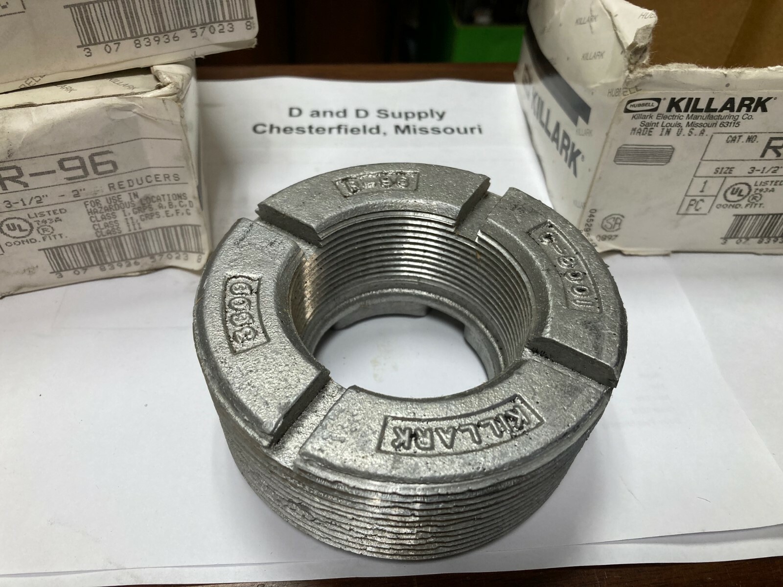 Hubbell Killark R-96 Explosion Proof Reducer, Aluminum, 3-1/2