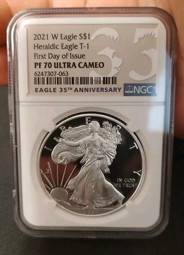 2021 W 1 oz Silver Eagle NGC PF70 Ultra Cameo Type 1 First Release