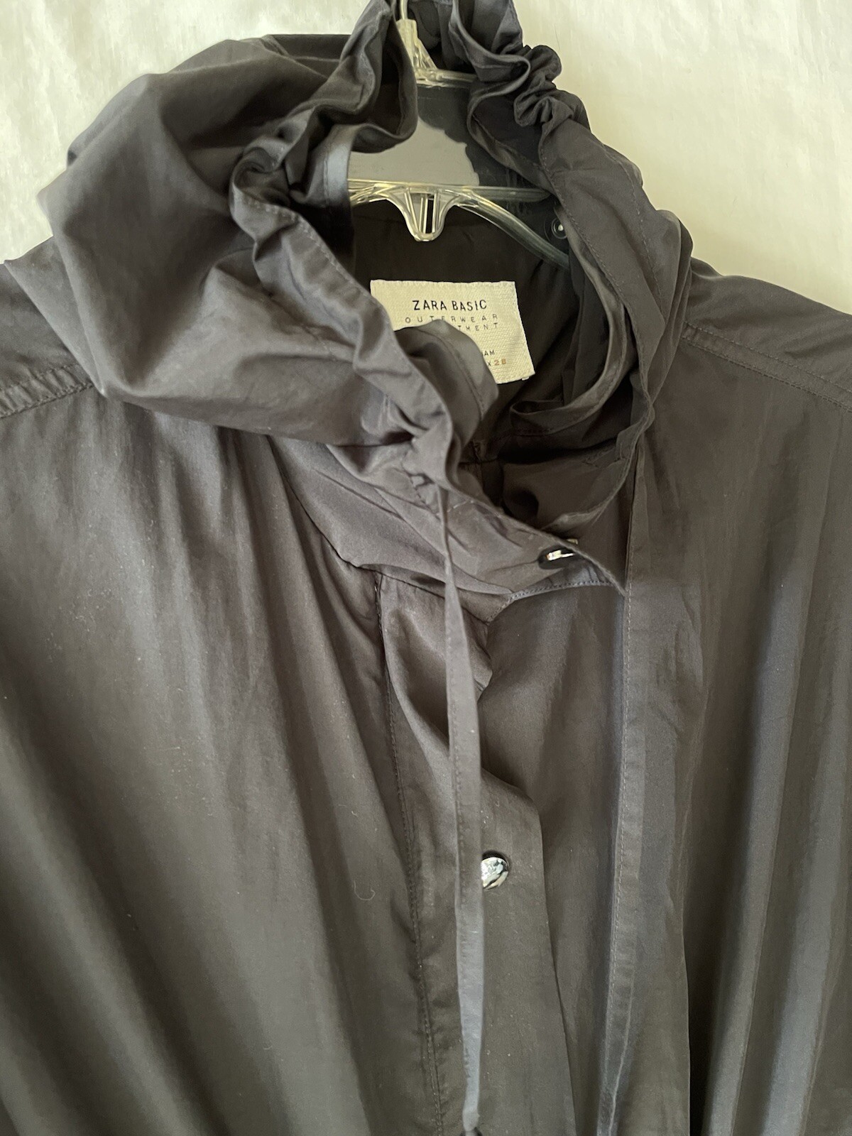 ZARA BASIC Outerwear Department, Black Anorak Jac… - image 7