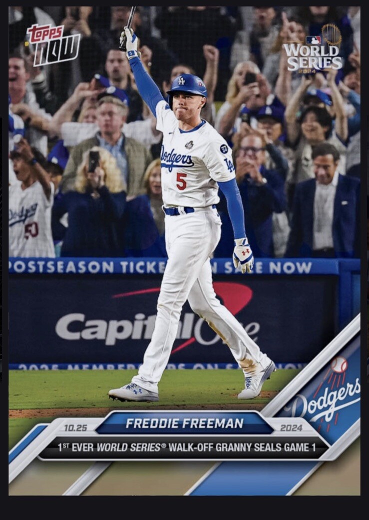 2024 TOPPS NOW- World Series Grand Slam -FREDDIE FREEMAN 2024 TOPPS NOW- World Series Grand Slam -FREDDIE FREEMAN