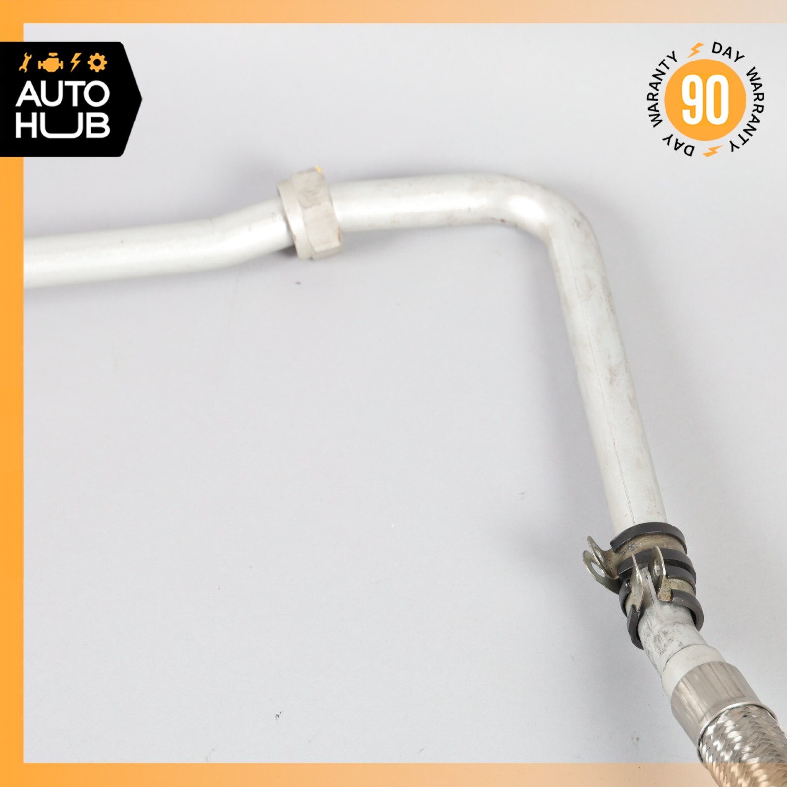 05-07 Maserati Quattroporte M139 F1 Engine Heat Exchanger Oil Feed Line OEM