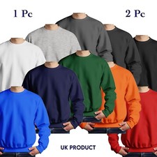Men's Jumper Sweatshirt Heavy Blend Crew Neck Plain  Pullover Top Quality S-5XL
