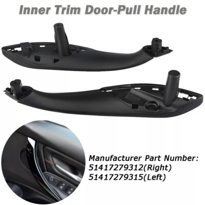 Partsebuy Black Inner Trim Door Pull Handle For BMW 3-Series & 4-Series – Left Front, Direct Fit