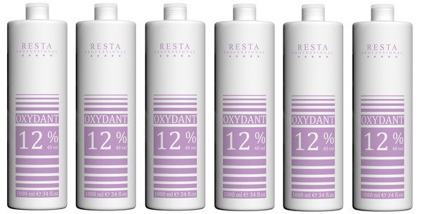 6X Resta Professional Creme Oxydant Mit Fruchtduft 12% 1000 Ml-image