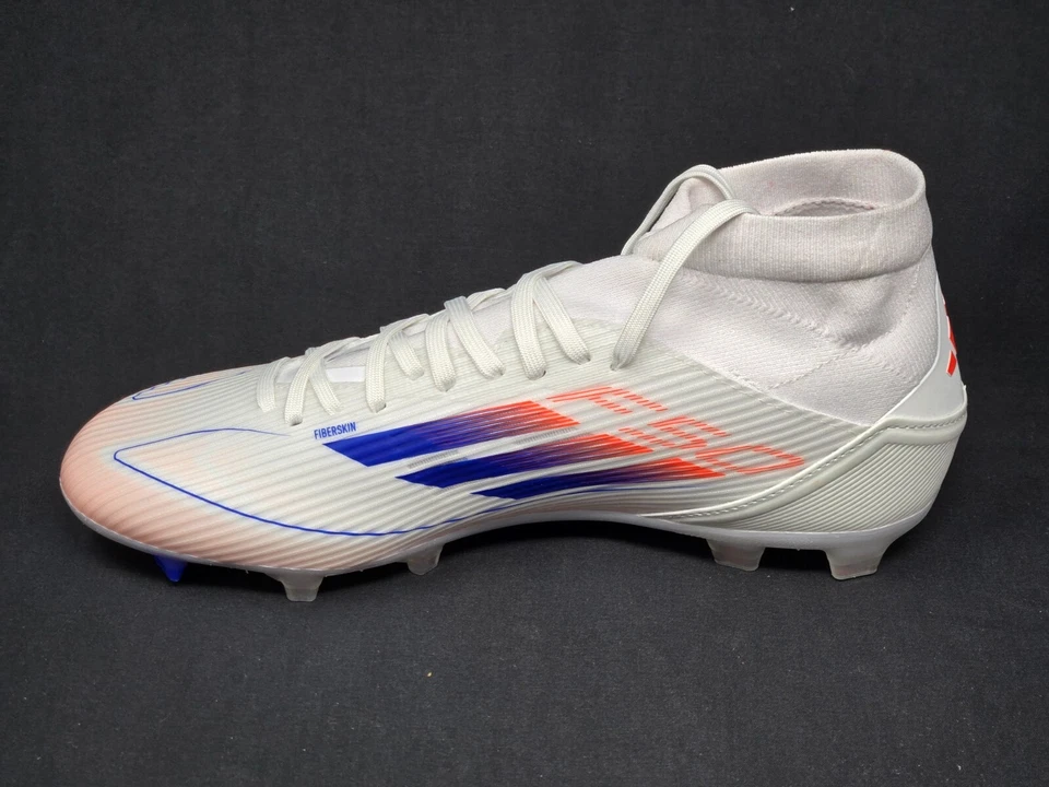 Adidas F50 League Mid FG MG Women Multi Size White Blue Orange Cleats ID9190 NBY - Image 2 of 4
