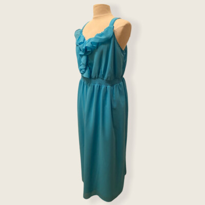 Woman Within Plus 18W Blue Empire Waist Sleeveless Pullover Long Dress |  eBay