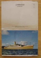 ORONSAY (Orient) 4 page writing folder - Nice COLOR PHOTO of Liner