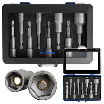 PROJAHN 3784-93 - 1/4" Stecknuss Bit Satz 8tlg. metrisch 5,5 - 17mm magnetisch