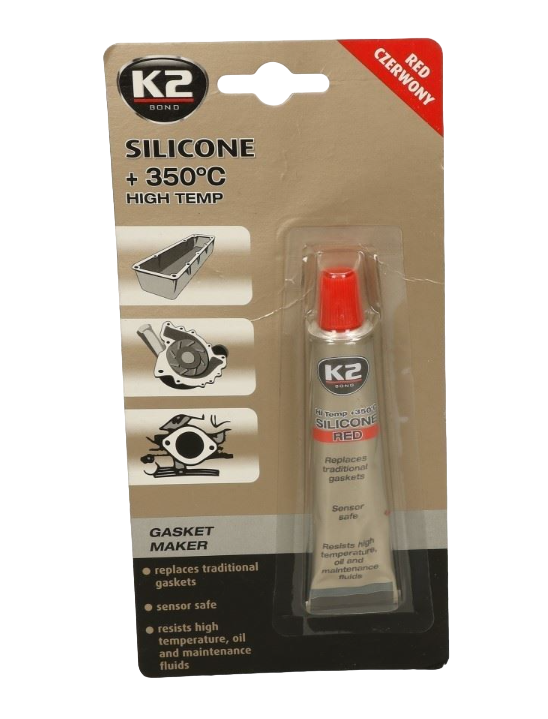 High-Temp Red Silicone Sealant K2 B2450 21G Universal +350°C Elastic