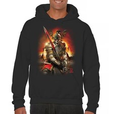 Apocalypse Reaper Sweatshirt Fantasy Skeleton Knight Sword Dragon Hoodie
