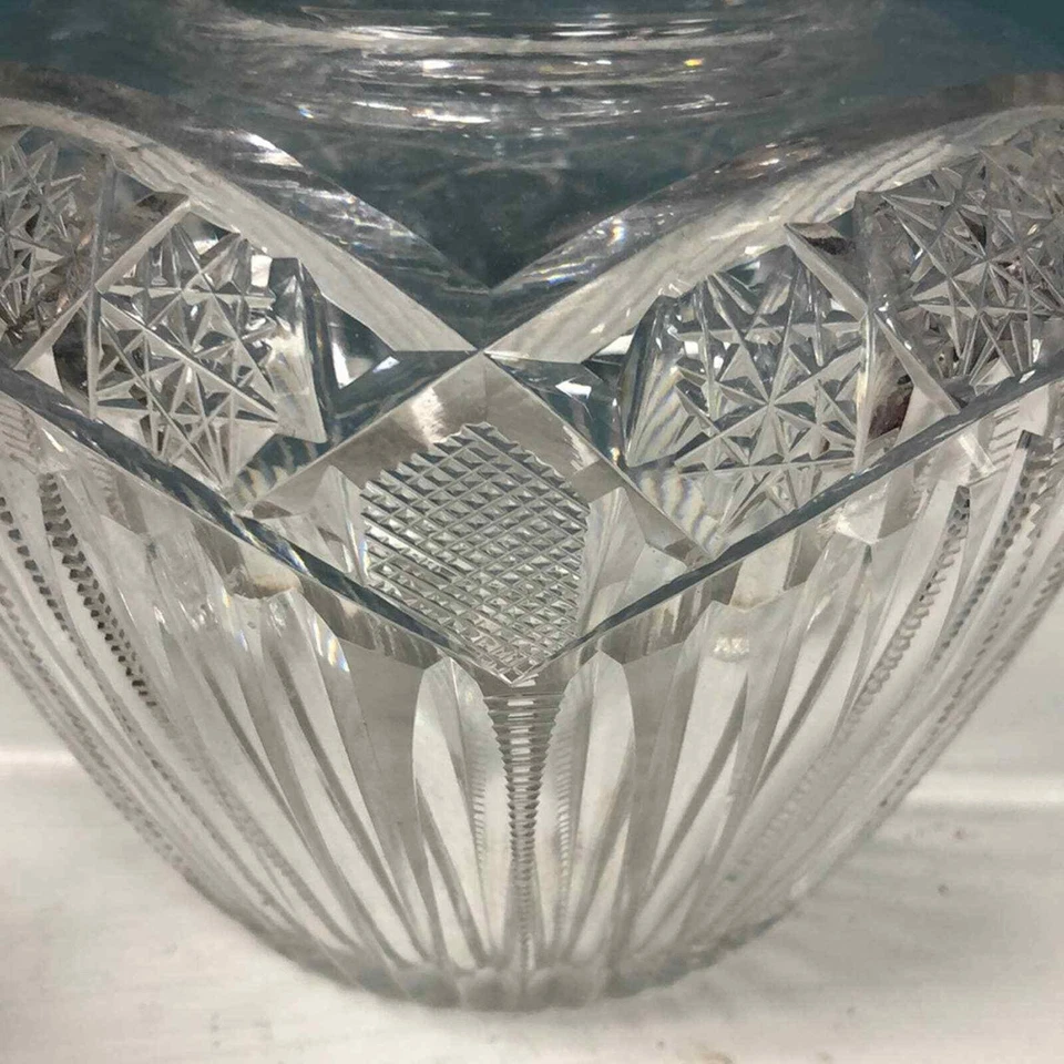 Juego de 3 jarra y vasos ABP AMERICAN BRILLIANT PERIOD VIDRIO CORTADO A MANO Foto 4 de 4