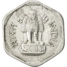 #421703 M&uuml;nze, INDIA-REPUBLIC, 3 Paise, 1965, SS, Aluminium, KM:14.1