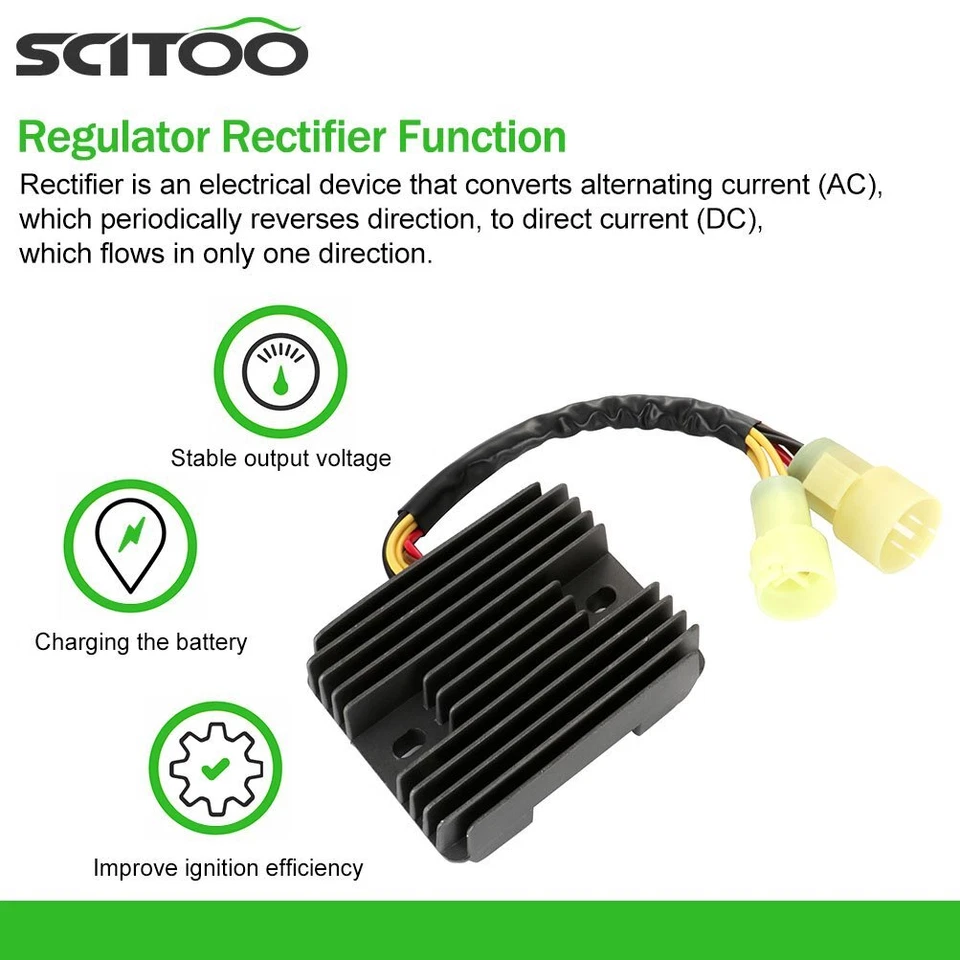 Regulador de voltaje rectificador SCITOO para Kawasaki NINJA ZX 12R 2000-05 ZX 9R 00-04 Foto 3 de 4
