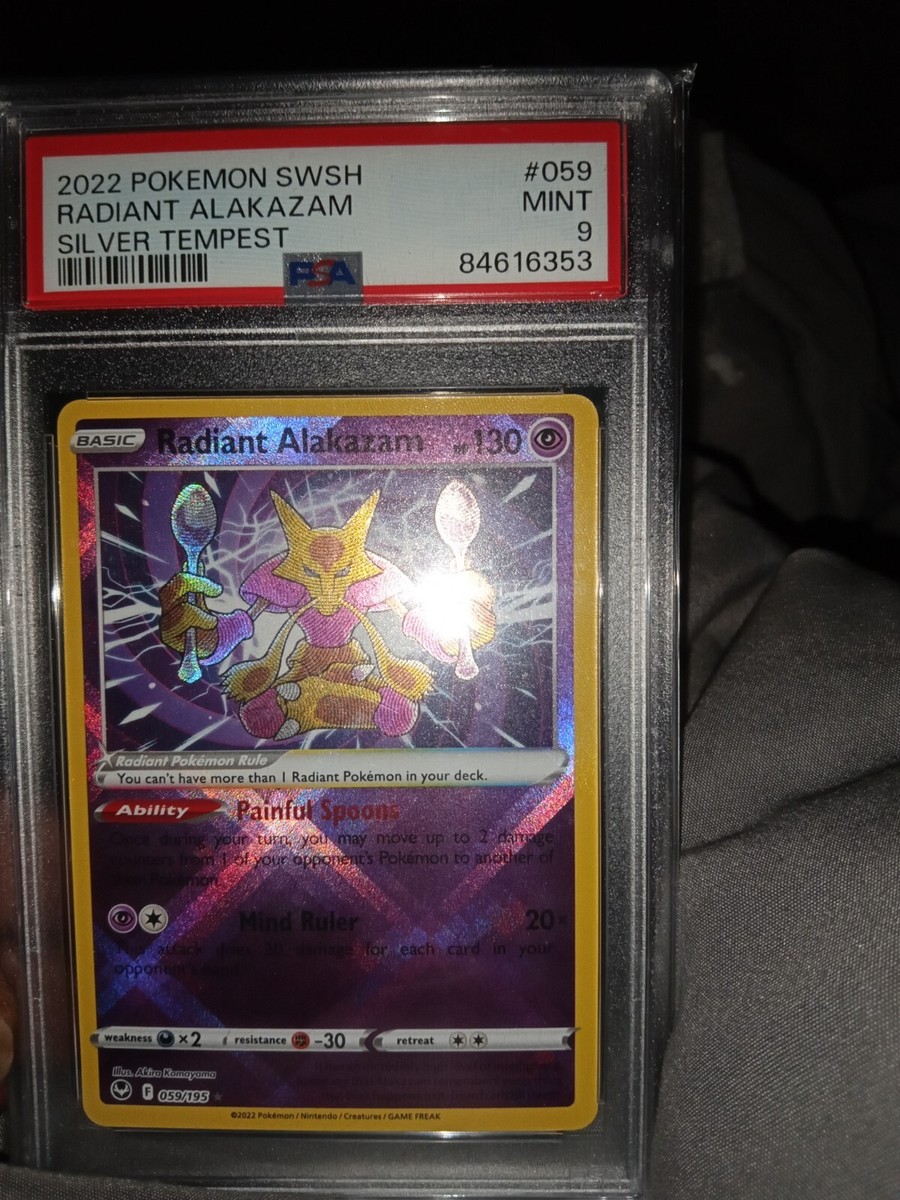 シモン　アルミアイゼン 2022 Pokemon SWSH Radiant Alakazam Silver Tempest #059 PSA 9 MINT