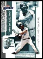 2001 Fleer Game Time Greg Vaughn Tampa Bay Devil Rays #34