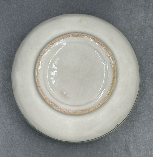 Castelli Pottery Italian Trinket Jar Hand Painted Vintage Ceramic Lidded Pancake - Picture 8 of 13