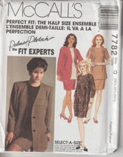 OOP McCalls Sewing Pattern Misses Separates Plus Size 20 1/2 22 1/2 24 1/2 7782