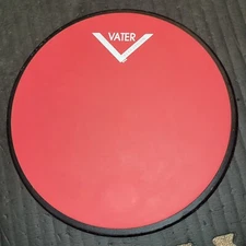Vater Single Sided Percussion Drum Practice Pad 12 inch, Red