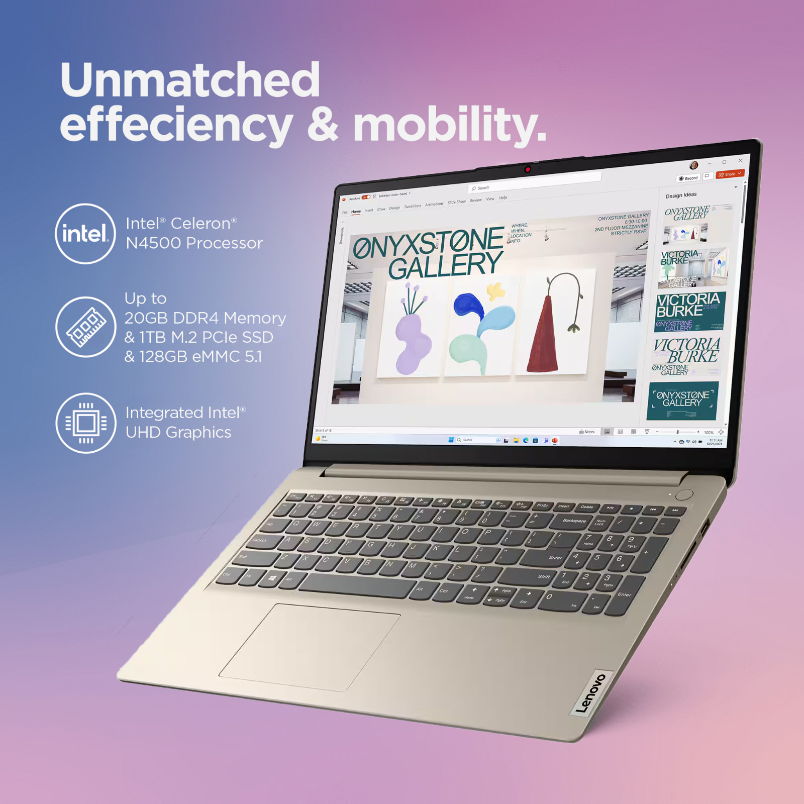 Lenovo IdeaPad Laptop Intel Processor 15.6 Upto Office 3