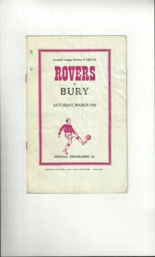 Away Teams Bury Division 2 Football Programmes