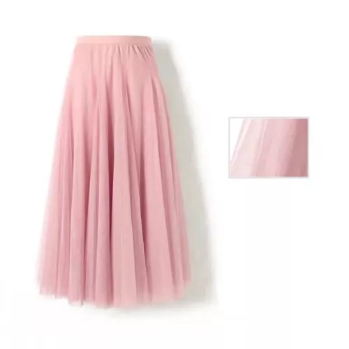 Damen Plissee Midi Rock Elastisch Hohe Taille Damen Netz Rock A-Linie Röcke - Bild 43 von 53
