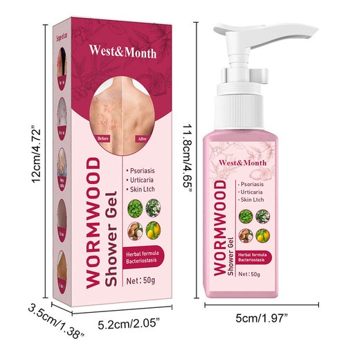 Wormwood Shower Gel Anti Itching Eliminate Redness Swelling Skin Body