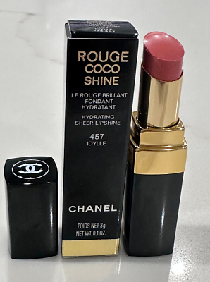 Chanel Rouge Coco Shine Hydrating Sheer Lipshine 457 IDYLLE | eBay