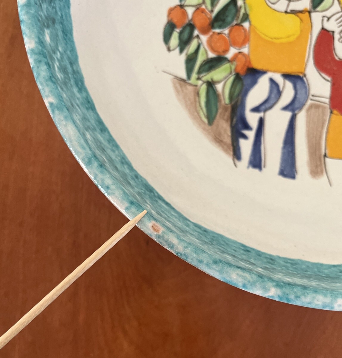 Vintage Desimone Italian Pottery Serving Bowl 1964 Men