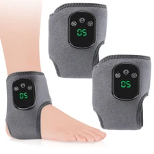 2 Pack Cordless Foot Ankle Massager Pain Relief 5 Heat Levels, 3 Vibration Modes