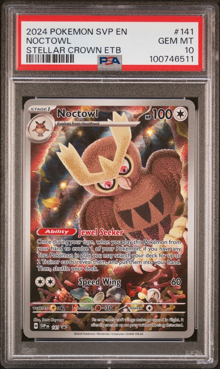 2024 POKEMON SVP EN-SV BLACK STAR PROMO #141 NOCTOWL PSA 10 2024 POKEMON SVP EN-SV BLACK STAR PROMO #141 NOCTOWL PSA 10