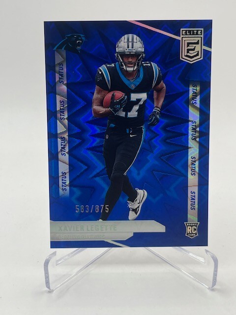2024 ELITE XAVIER LEGETTE RC STATUS BLUE #D 583/875 SP PANTHERS