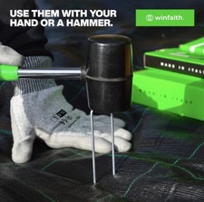 150 x Artificial Grass Weed Green U Pins Peg Galvanised Steel Pegs Membrane