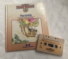 1986 TEDDY RUXPIN The Airship Hardcover Book and Tape