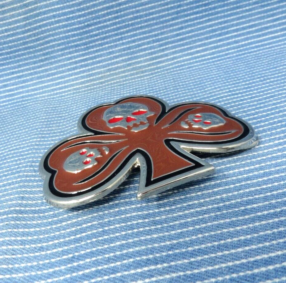 Calavera Trébol Club Cinturón Hebilla Motociclista Gótico Halloween Juegos con disfraces Irlandés. GTA471 Foto 4 de 4