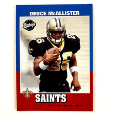 Deuce McAllister 2001 Upper Deck Vintage Rookie Card #240 New Orleans Saints. rookie card picture