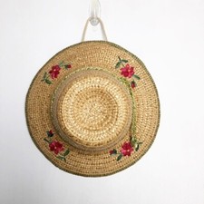Vintage Woven Straw Girl  s Sun Hat
