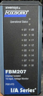 Invensys Foxboro FBM207 Channel Isolated 16 Input Voltage Monitor P0914TD I/A