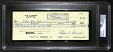 Alan Ameche Signed/Auto 1988 Bank Check 1954 Heisman Wisconsin PSA/DNA 205370