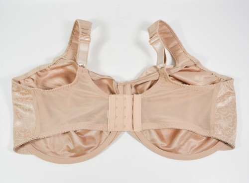 Bali 3562 Beige Swirl Satin Tracing Underwire Comfort Minimizer Bra 42G - Picture 3 of 5
