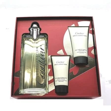 Cartier Men's Declaration Set,EDT Spray 3.3 oz+After Shave Emulsion 30ml +Shampo