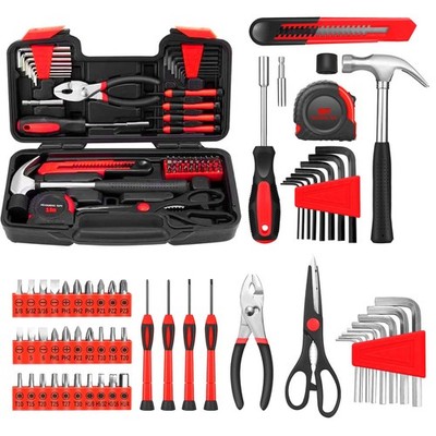 GETFOO 58Piece Tool Kit Basic Home Repair Tool Set, General Household Hand To...